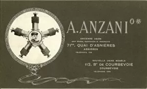 Anzani Gallery: Anzani brochure cover 1910