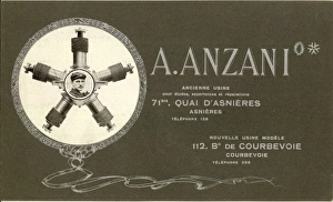 Anzani Gallery: Anzani brochure cover 1910