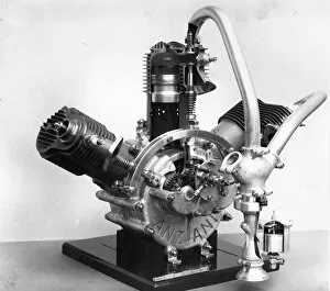 Anzani Gallery: Anzani three-cylinder engine of 25hp 1908