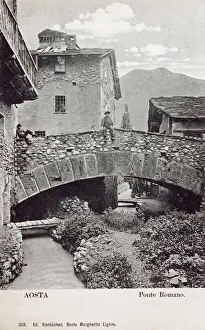 Romano Prints: Aosta, Aosta Valley, Italy - The Roman Bridge