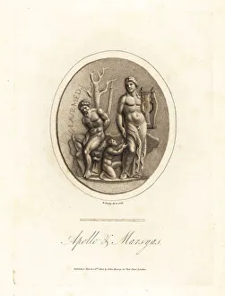 Satyr Prints: Apollo, god of music and dance, and the satyr Marsyas