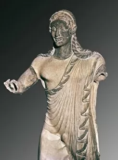 Cotta Gallery: Apollo of Veio. 6th c. BC. Etruscan art. Terra-cotta
