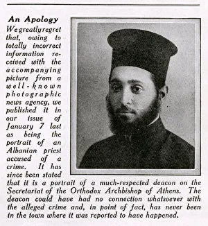Images Dated 16th May 2018: Apology to Greek Orthodox priest alleged to have eaten wife