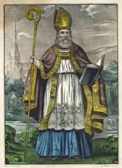 Hibernia Prints: The Apostle of Ireland St. Patrick: born A. D. 372, died A. D
