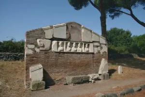 Appian Prints: The Appian Way. Funerary monument. Deceaseds. Relief. Rome