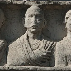The Appian Way. Funerary monument. Deceaseds. Relief. Rome
