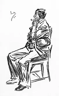 Interview Prints: An applicant for a Coachmans Job waits nervously