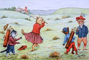 Golf Collection: The Approach by Louis Wain