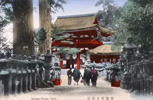 Approach to the Shinto Kasuga Grand Shrine, Nara, Japan