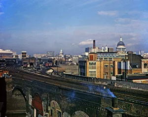 Approach to Waterloo Station, London