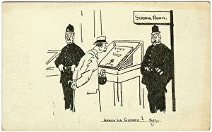 Police Men Gallery: Apres la Guerre No. 3 - WWI postcard by George Ranstead