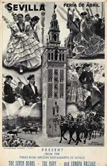 Giralda Collection: April Festival with Giralda belltower, Seville, Spain