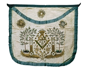 Sects Gallery: Apron of a Masonic Master. Textiles. FRANCE