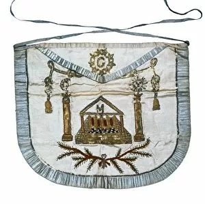 Apron of Master Mason, 19th c. Textiles. FRANCE
