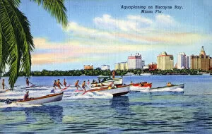 Images Dated 30th October 2019: Aquaplaning on Biscayne Bay, Miami, Florida, USA