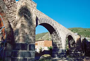 Aqueduct Prints: Aqueduct of Los Arcos (1st century A. D. ). National Monument