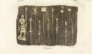 Aquilifer and examples of Roman eagles or aquila