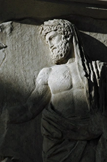 Pitcher Collection: Ara Pacis Augustae. Aeneas sacrificing to the Penates. Relie