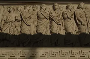 Wreath Prints: Ara Pacis Augustae. Processional frieze. Detail. Relief. Nor