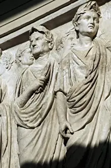 Ara Pacis Augustae. Processional frieze. Detail. Relief. Nor