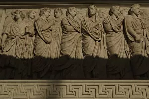 Allegoric Gallery: Ara Pacis Augustae. Processional frieze. Detail. Relief. Nor