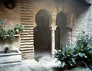 Arab baths. 14th century. The Alhambra. Spain