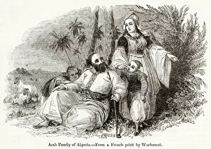 Arabs Collection: Arab family, Algeria, North Africa. Date: 1840