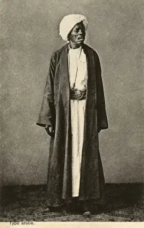 Flowing Prints: Arab Gentleman in turban and long flowing robe