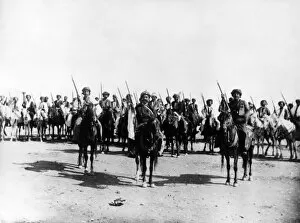 Kasr Collection: Arab troops at Kasr-i-Shirin, Middle East, during WW1