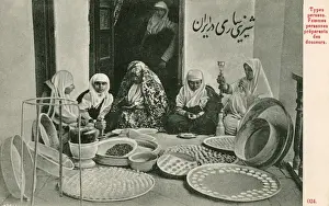 Trays Prints: Arab women preparing trays of sweetmeats