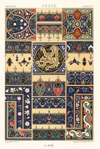 Dufour Prints: Arabian art: initials from an illuminated manuscript
