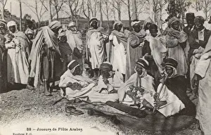 Feb17 Prints: Arabian flute players - Algeria, North Africa