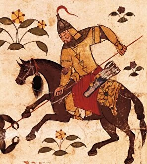 Images Dated 27th April 2012: Arabian knight on horseback