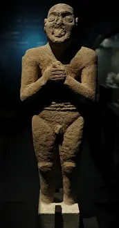 Arabic peninsula. Male statue. Limestone. Tarut. National Mu