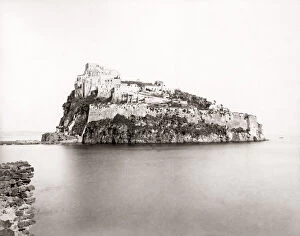 Aragonese Castle, Ischia, Naples, 1880 s