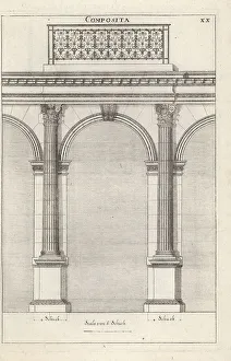 Johann Franck Prints: Arch with columns in the Composite order