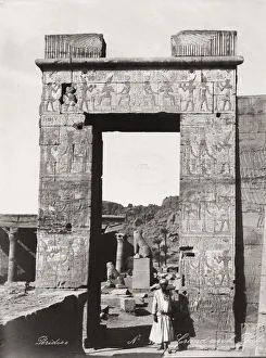 Philae Prints: Arch, gate, island of Philae, River Nile, Egypt