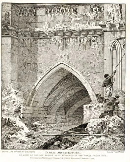 Frost Gallery: Arch of London Bridge as it appeared in