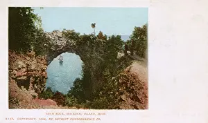 Michigan Prints: Arch Rock, Mackinac Island, Michigan