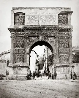 Trajan Prints: The Arch of Trajan, Benevento, near Naples, Itlay, circa 187