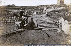 Foundations Prints: Archaeological dig at Ampurias, Girona, Catalonia, Spain