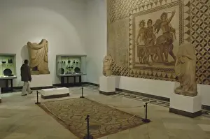 Andalusia Prints: Archaeological Museum of Seville. Roman Art Room with mosaic