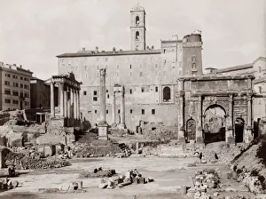 Religious Residence Prints: Archaeological ruins, Roman Forum, Rome, Italy