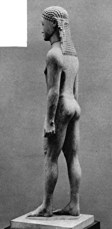 Images Dated 19th August 2011: Archaic Greek art - the New York kouros, rear view
