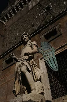 Images Dated 8th March 2009: Archangel Michael, 1544. Statue by Raffaello da Montelupo (1