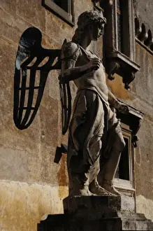 Mausoleum Prints: Archangel Michael, 1544. Statue by Raffaello da Montelupo (1