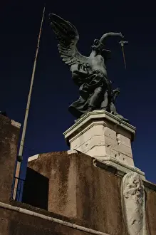 Mausoleum Prints: Archangel Michael, 1753. Statue by Peter Anton von Verschaff