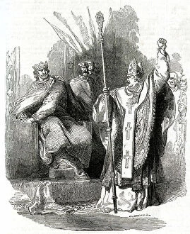 Merry Collection: Archbishop of York cursing William the Conqueror