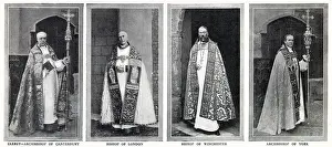 Coronations Prints: Archbishops & Bishops Robes at Coronation of George V 1911