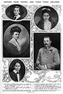 Maximilian Prints: Archduke Franz Ferdinand & family, visit to England, 1913